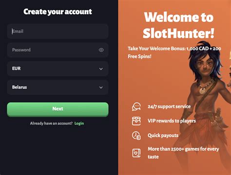 SlotHunter Casino Login .